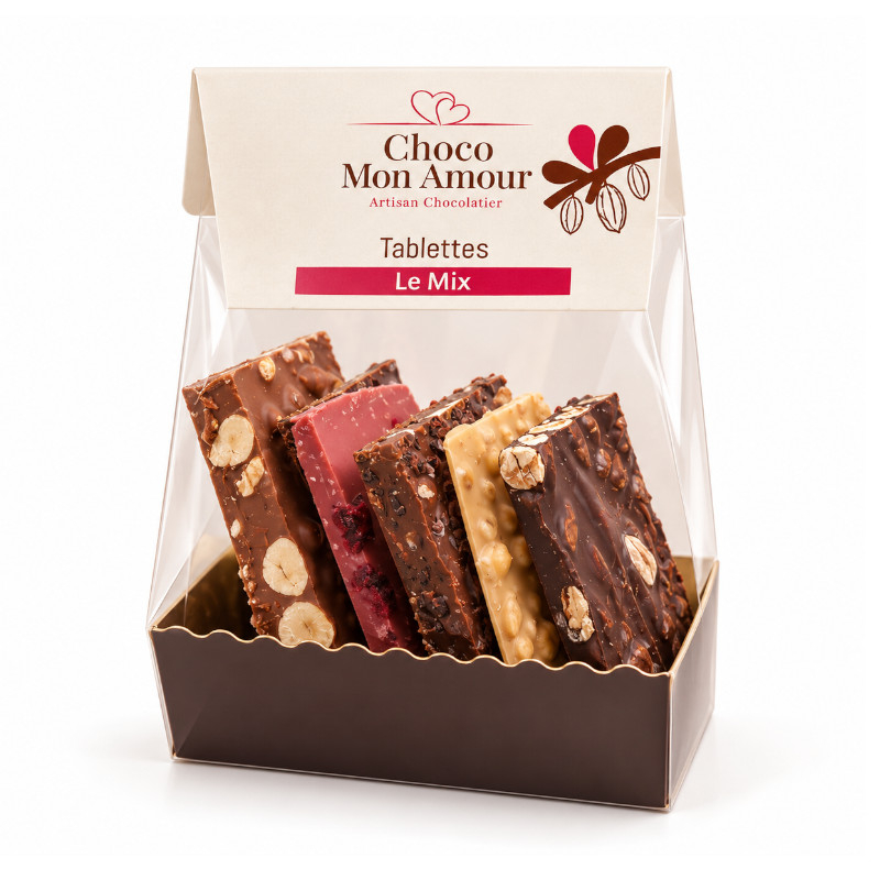 Mix de 5 morceaux de tablettes de chocolat