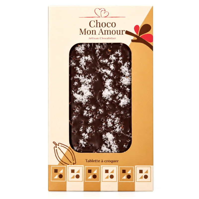 Chocolat noir 72% d'Indonésie à la fleur de sel de Guérande
