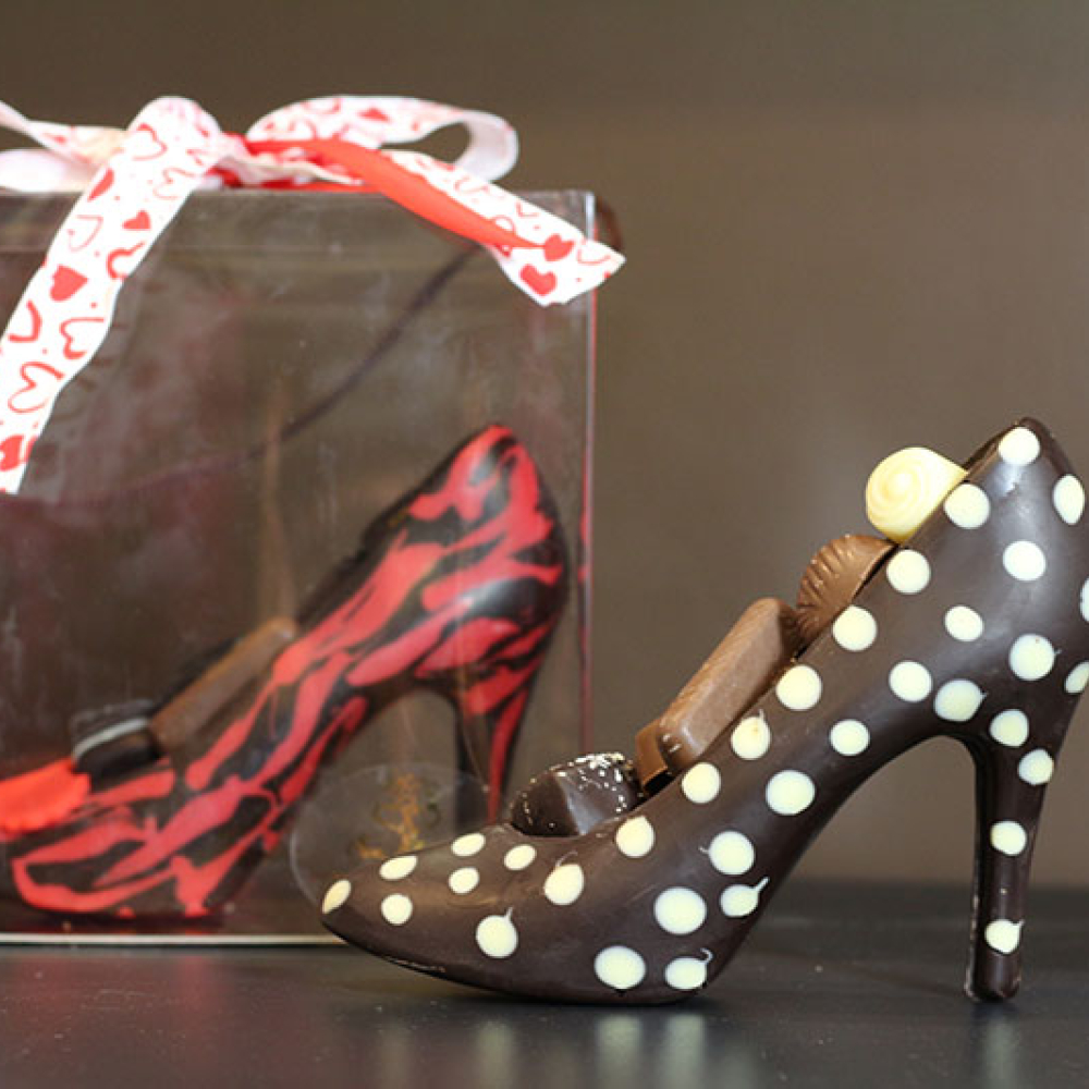 Escarpin zébré rouge