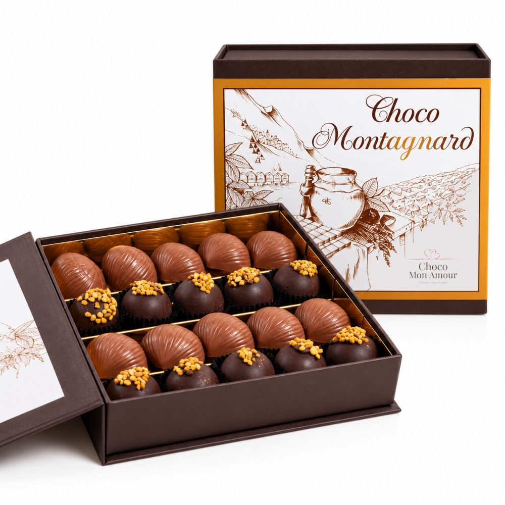 Chocolats à la crème de marron et au miel