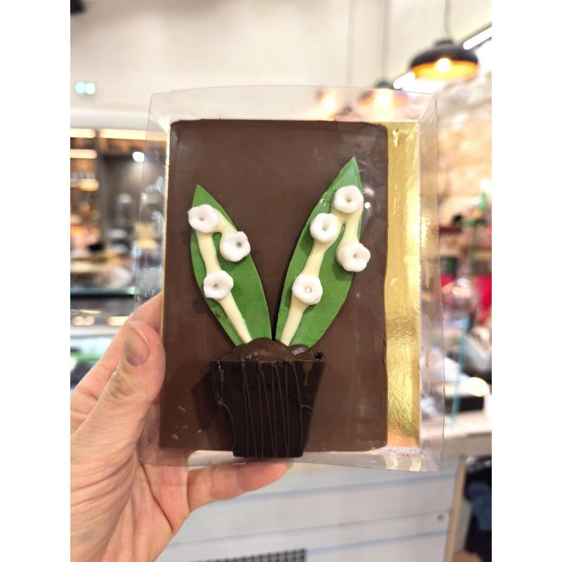 Pot de muguet en chocolat pour offrir